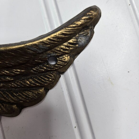 Vintage Wall Plaque American Bald Eagle In Flight Cast Brass 9 in x 5 in #7037 - Picture 7 of 7